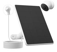 Solar Panel for Google Nest Camera,6W Solar Power Charger for Google Nest Cam Outdoor&Indoor(Battery),Solar Panels for Google Nest Cam with 10ft Cable,IP65 Waterproof,Adjustable Mount 5.9in to 8.7in