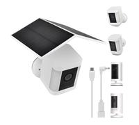 Solar Panel for Ring Camera, 4W Solar Charger Compatible with Ring Spotlight Cam Plus/Pro(Battery) & Stick Up Cam/Pro Battery,10ft Long Cable with USB-C to Barrel Plug Adapter