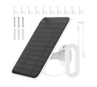 Solar Panel for Ring Camera, 4W Solar Panel Charger Compatible with Ring Spotlight Cam Plus/Pro & Stick Up Cam (2nd/3rd Gen), 13ft Long Cable with USB-C to Rings Barrel Plug Adapter, IP65 Waterproof