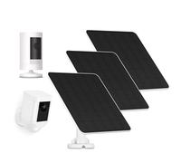 Solar Panel for Ring Camera, 5W Solar Charger for Ring Stick Up Cam/Pro Battery, Spotlight Cam Plus/Pro, Wyze Battery Cam Pro, Includes Barrel Plug and USB-C Adapter, IP65 Waterproof, 3 Pack