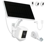 Solar Panel for Ring Camera, 6W Charging Mount for for Stick Up Cam/Pro Battery, Spotlight Cam/Plus/Pro, IP66 Wterproof, High-Efficiency Monocrystalline Silicon Solar Panel with 360° Adjustable Mount