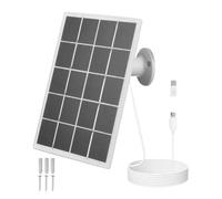 Solar Panel for Security Camera - 10W IP65 Waterproof Charger, 360° Adjustable Mounting Bracket, 3-Meter Type-C USB Cord, Enhanced Energy Conservation Tool | Outdoor Rechargeable Battery Monitoring