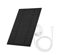 Solar Panel for Security Camera, 3W 6V Type-C Solar Panel with 3 Meters Charging Cable IP66 Waterproof Monitoring Photovoltaic Charging Panels 360 Degree Adjustable Wall Mount Outdoor