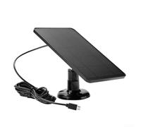Solar Panel for Security Cameras 4W Monocrystalline Silicon USB Charging Station for Eufy for Blink for reolink CCTV System 175x115mm(Black)