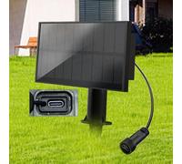 Solar Panel for Zuske 15M Garden String Lights, 3W Solar Panel with USB C Port, IP44 Waterproof for Zuske 15M Solar Outdoor Festoon Lights, Solar Fairy Lights, Solar Garden Lights, 24V
