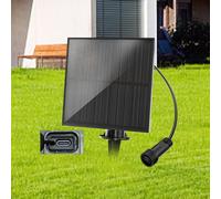 Solar Panel for Zuske 9.5M Garden String Lights, 1.3W Solar Panel with USB C Port, IP44 Waterproof for Zuske 9.5M Solar Outdoor Festoon Lights, Solar Fairy Lights, Solar Garden Lights, 24V