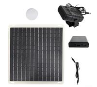 Solar Panel Heater 10W 12V, Portable Space Heater with Battery Box USB Output for Greenhouse Shed Pet House Camping RV Outdoor Drying Heating 26x24cm