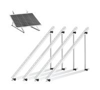 Solar Panel Holder 118 cm Aluminium Balcony Power Station Bracket with Adjustable Angle 0-90° 100W-800W Solar Module Installation Kit for Flat Roof / Balcony / Car Roof 2 Pairs (Normal)