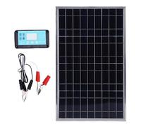 Solar Panel Kit - 100W Monocrystalline | Off Grid Power System With Inverter | For RV, Car, Trailer, Caravan, Marine, Cabin And ATV Use, High-Efficiency Solar Charging Solution For Camping, Backup And