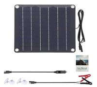 Solar Panel Kit, 10W 12V Portable Solar Panel Car Battery Charger, Solar Trickle Charger Car Battery Maintainer Compatible with Car RV Boat Automobile Motorcycle