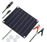 Solar Panel Kit, 10W 12V Solar Panel Car Battery Charger Portable, Solar Trickle Charger Car Battery Maintainer Compatible with Car RV Boat Automobile Motorcycle