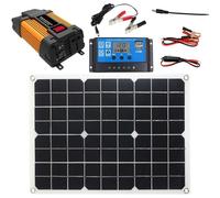 Solar Panel Kit 12V Solar Panel Battery Kit for Panel Power System | 12V Flexible Monocrystalline Solar Panel Starter Kit | 30A Charge Controller
