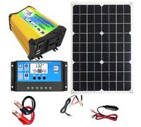 Solar Panel Kit - 200W Solar System, Combined Inverter Controller | Smart Backup Solution For Home, Outdoor Camping, Motorhome, Off Grid, D