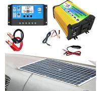Solar Panel Kit - 3000 W Inverter Charger, Off Grid Energy Controller | Backup of Home Power Supply, Portable Solar System, USB - Fast Charge, Complete Setup for Houseboat, RV Cam