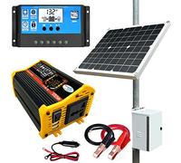 Solar Panel Kit 4000W with Battery and Inverter - Complete Off-Grid Power System for Home, RV, Boat, Farm, and Shed - Expandable Design with Pure Sine Wave Inverter
