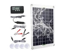 Solar Panel Kit 50W 12V, Solar Battery Trickle Charger Monocrystalline Silicon 30A Charge Controller Solar Panel Kit for RV Marine Boat Motorcycle