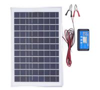 Solar Panel KIT 50W 18V MPPT Charge Controller Battery CLAMP Outdoor RV Boat Trailer