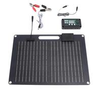 Solar Panel Kit Battery Charger 100W Monocrystalline Silicon USB Dual Output 12V 24V 100A Controller for RV Boat Motorhome Black 16.1 x 11in