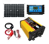 Solar Panel Kit - Off-Grid Power System with Battery and Inverter, 1000W Continuous Power, 500W LCD Display, High Efficiency for Home and Boat