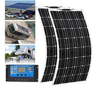 Solar Panel Kit, Pack Of 2 800W Flexible Monocrystalline Solar Panel Kit With 40A Charge Controller For 12V