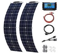 Solar Panel Kit with 40A Controller, High Efficiency Flexible Monocrystalline for Home, RV, Caravan, Boat Battery Charging