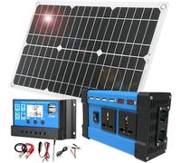 ETomey Solar Panel Kit with 500Watt Car Power Inverter/ 30A Pwm Charge Controller/ 18W Waterproof Solar Panel for Car RV Boat Motorcycle