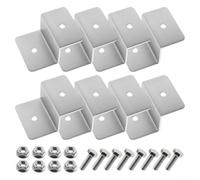 Solar Panel Mounting Bracket 8-Piece for z-Type Kit for RV Yacht Marine - Lightweight Aluminum Alloy Adjustable Angle Silver