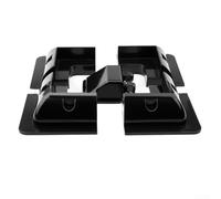 Solar Panel Mounting Bracket No Drill for RV Boat Camper - UV Resistant ABS Corner Kit with Junction Box Flat Roof Install 5 Piece Set(Black)