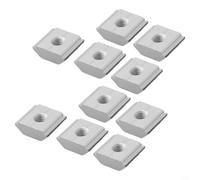 Solar Panel Mounting Brackets 10pcs Aluminium Alloy Clamps for Framed PV Panels Home Energy System 20x23.7mm Silver Grey
