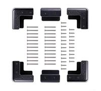 Solar Panel Mounting Brackets For Rv And Boats, No Drill Abs Corner Kit With Screws, Black Wind Deflector Set For Yacht Decks