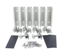 Solar Panel Mounting Clamps & Rails Aluminum Brackets Solar Panel End Clamps for Roof Installation Adjustable Rails
