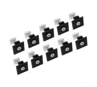 Solar Panel Mounting Made Easy with Sturdy Black Aluminum End Clamps Pack Options Available (45mm Medium clamps)