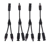 Solar Panel Photovoltaic Y Branch Parallel Cable, PV Adapter Cable Wire with IP67 Male Female Connectors, 1000VDC 30A for Rooftop Solar Arrays and Off - Grid Systems (PV-LTY2)