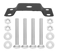 Solar Panel Pole Clamp Bracket for Street Light Arm, Iron 14.5cm | Black Finish, Reliable Support and Weather Resistance, Easy Installation for Countryside Roads and City Streets