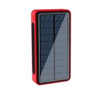 Solar Panel Power Bank - Input: 5V/2A Output 1: 5V1A Output 2: 5V/2.1A 20000mAh Battery Waterproof With Led Light, Solar Power Bank Cell Phone Charger For Traveling Students Men Camping Adults Teens