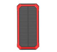 Solar Panel Power Bank - USB Port Waterproof Survival | Wireless Charging Compatibility | for Camping Hiking Fishing Music Festival Smartphone Camera Tablet