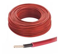 Solar Panel PV Cable DC Rated Black & Red 4mm² 6mm² 10mm² - 1800V Double Insulated Quality Wire by BMF DIRECT® (4mm² Red, 3 Metres)