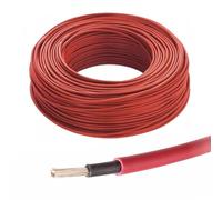 Solar Panel PV Cable DC Rated Black & Red 4mm² 6mm² 10mm² - 1800V Double Insulated Quality Wire by BMF DIRECT® (6mm² Red, 15 Metres)