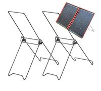 Solar Panel Rack | Metal Quick Setup Foldable Bracket,2-Piece Easy Installation Solar Ground Mount - for Outdoor Garden Pathway Yard Patio Balcony Boat Camping Travel Off-Grid RV