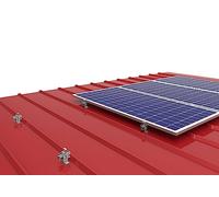 Solar Panel Roof Mounting Bracket Set Short Rails for 4 Panels (Sheet or Flat)