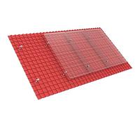 Solar Panel Roof Mounting Bracket Set Short Rails for 4 Panels (Tiled)
