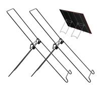 Solar Panel Stand - Portable and Lightweight Metal Frame,Foldable Base for Solar Panel 2 Pieces | Garden Balcony Backyard Path Roof Travel Picnic Without Network Connection