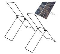 Solar Panel Stand, Portable Solar Rack, Foldable Panels Support, Steel Construction Frame, Lightweight Easy Transport, Perfect for Camping, Hiking, and Outdoor Power Needs, 2 Pieces