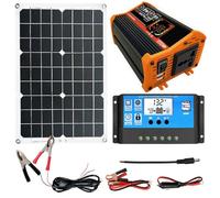 Solar Panel Starterz Kit - Monocrystalline PV Module, Inverter Compatible System, High Efficiency Energy Conversion | Home Backup Electricity Supply, Camping Caravan RV Off Grid Power Solution