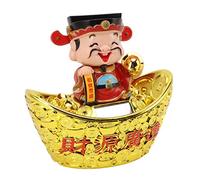 Solar Panel Statue, Solar Ornament Lucky God Ornament Prosperity God Statue Solar Fortune Ornament Wealth God Ornament For Festival Gifts