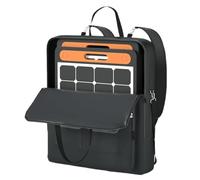 Solar Panel Storage Bag - Portable Organization, Waterproof Carrier | Heavy Duty Protector, 2-Tier Organizer, Adjustable Shoulder Strap Travel Accessory for Hiking, Camping, Backpacking