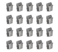 Solar Panel Wire Clips 2x6mm Metal Cable Fasteners for Solar Arrays Boat Marine RV Park Quick Setup Spring Grade Silver 13.85x10mm(20Pcs)