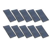 Solar Panels 10-Pack 5 V 60 mA Miniature photovoltaic Cells 68 mm x 37 mm | Supplied as a 10-pack of 68 mm x 37 mm photovoltaic cells operating at 5 V and 60 mA for electronics hobby work.