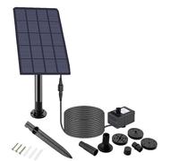 Solar Panels, 5W 5V Solar Power Panel Water Pump 200L/h with Stake
