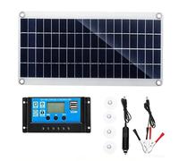 Solar Panels Kit, Flexible Solar Panel with Solar Charge Controller and Dual USB Outputs, High Conversion Efficiency and Portability, for Rv Camping Ship Yacht Trip Outdoor,50A Controller